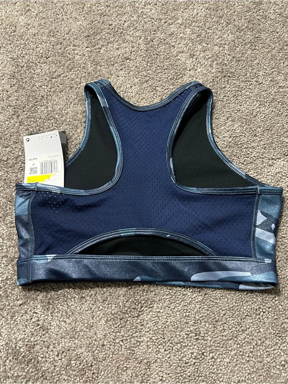 Nike Blue Camo 2 piece work out set High-Waist Leggings with Matching Sports Bra
